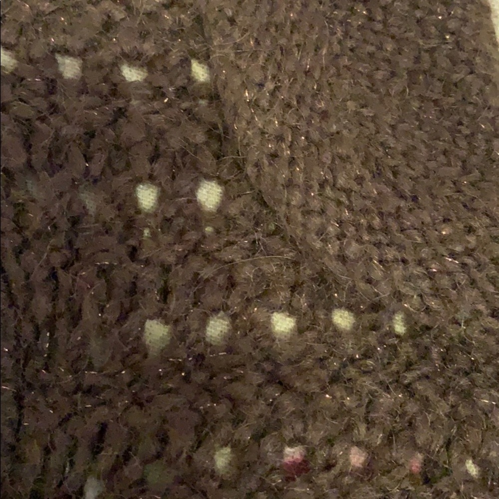 Gap Brown Gold Sparkle Crochet Sweater Shrug Top - Picture 5 of 10